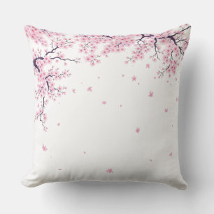 Cherry Blossom Sakura Japanese Art Tote Throw Pillow