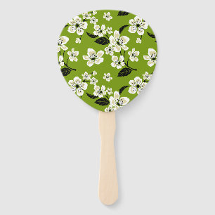 CHERRY BLOSSOM - SAKURA (MATCHA GREEN) HAND FAN