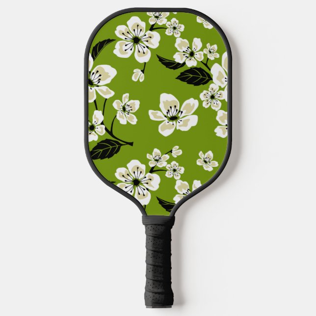 CHERRY BLOSSOM - SAKURA (MATCHA GREEN) PICKLEBALL  PADDLE (Front)