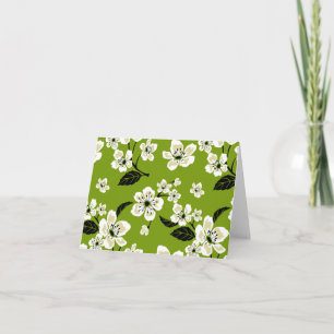 CHERRY BLOSSOM - SAKURA (MATCHA GREEN) THANK YOU CARD