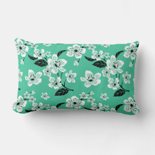 CHERRY BLOSSOM - SAKURA (MINT) LUMBAR PILLOW