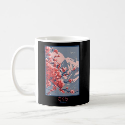 Cherry Blossom Sakura Mountains Coffee Mug