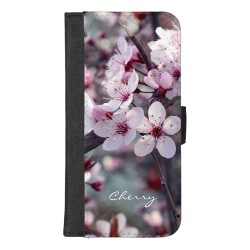 Cherry Blossom Sakura Nature Floral Stylish iPhone 87 Plus Wallet Case