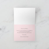 Cherry blossom (Sakura) on gray Wedding Thank You Invitation (Inside)