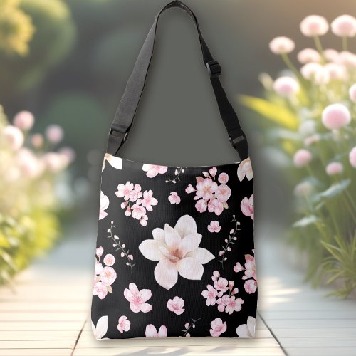 CHERRY BLOSSOM SAKURA PATTERN CROSSBODY BAG