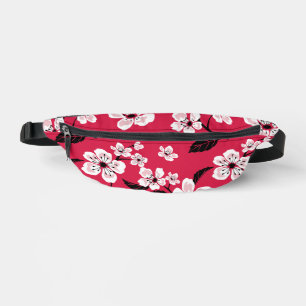 CHERRY BLOSSOM - SAKURA PATTERN IN RED FANNY PACK