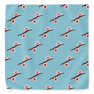 Cherry Blossom, Sakura, Pink Floral Pattern Bandana