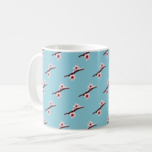 Cherry Blossom Sakura Pink Floral Pattern Coffee Mug