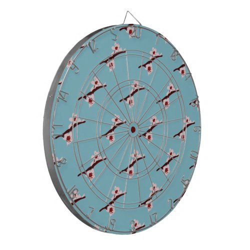 Cherry Blossom Sakura Pink Floral Pattern Dart Board