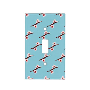 Cherry Blossom, Sakura, Pink Floral Pattern Light Switch Cover
