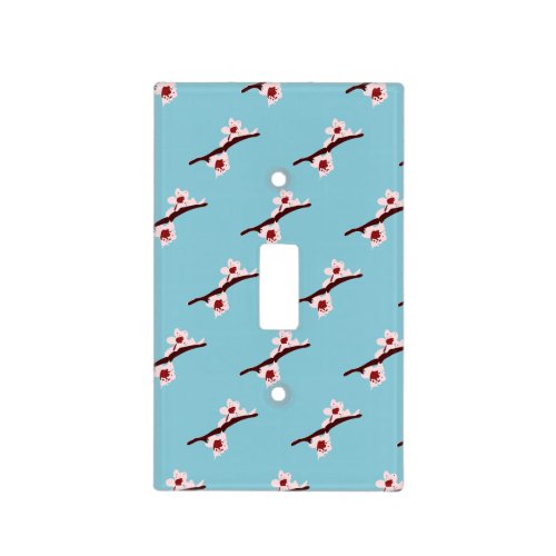 Cherry Blossom Sakura Pink Floral Pattern Light Switch Cover
