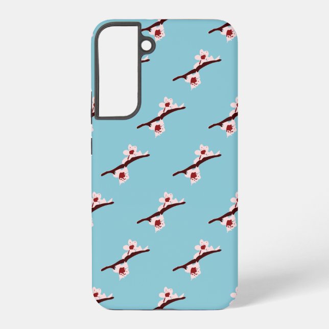 Cherry Blossom, Sakura, Pink Floral Pattern Samsung Galaxy Case (Back)