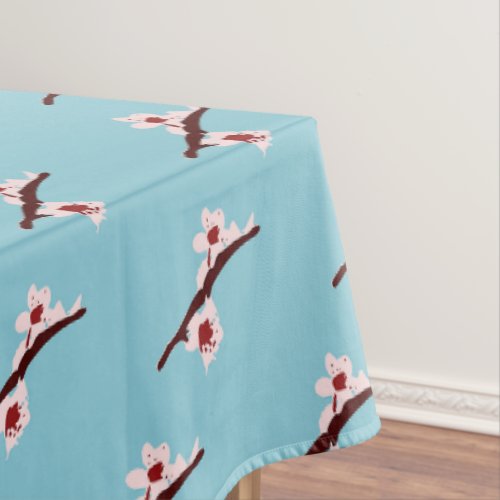 Cherry Blossom Sakura Pink Floral Pattern Tablecloth