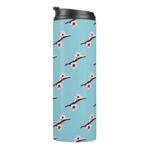 Cherry Blossom Sakura Pink Floral Pattern Thermal Tumbler