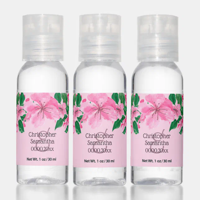 Cherry blossom sakura pink floral summer spring hand sanitizer | Zazzle