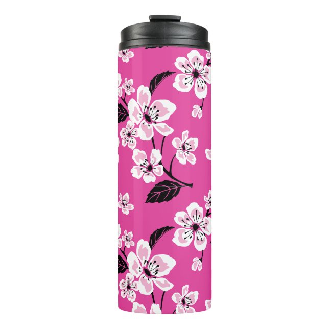 CHERRY BLOSSOM - SAKURA (PINK) THERMAL TUMBLER (Front)