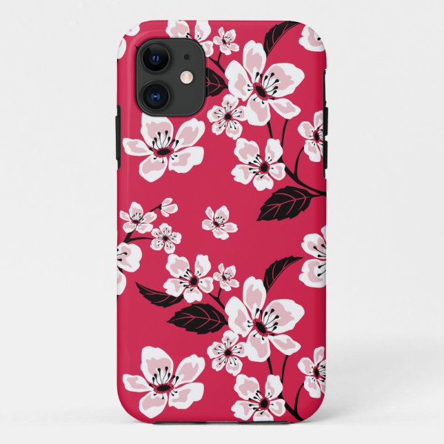 CHERRY BLOSSOM - SAKURA (RED) Case-Mate iPhone CASE (Back)