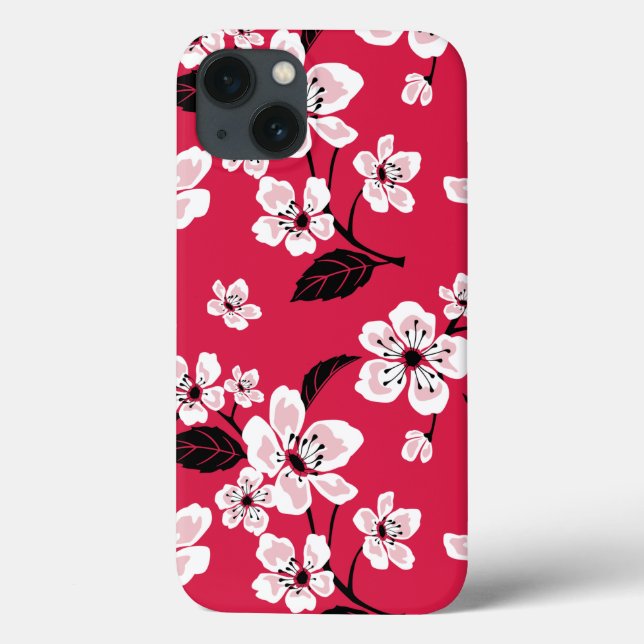 CHERRY BLOSSOM - SAKURA (RED) Case-Mate iPhone CASE (Back)