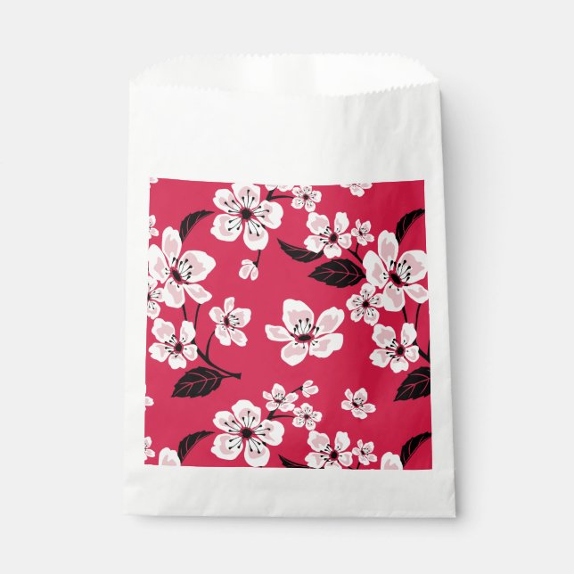 CHERRY BLOSSOM - SAKURA (RED) FAVOR BAG (Front)