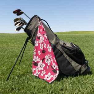 CHERRY BLOSSOM - SAKURA (RED) GOLF TOWEL
