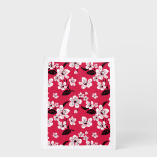 CHERRY BLOSSOM - SAKURA (RED) GROCERY BAG