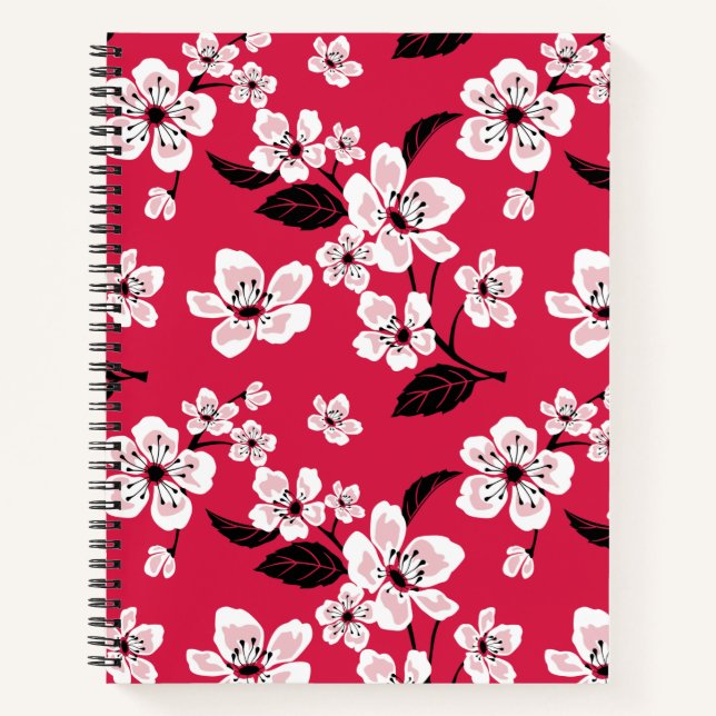 CHERRY BLOSSOM - SAKURA (RED) NOTEBOOK (Front)