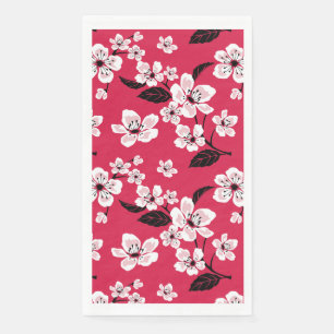 CHERRY BLOSSOM - SAKURA (RED) PAPER GUEST TOWELS