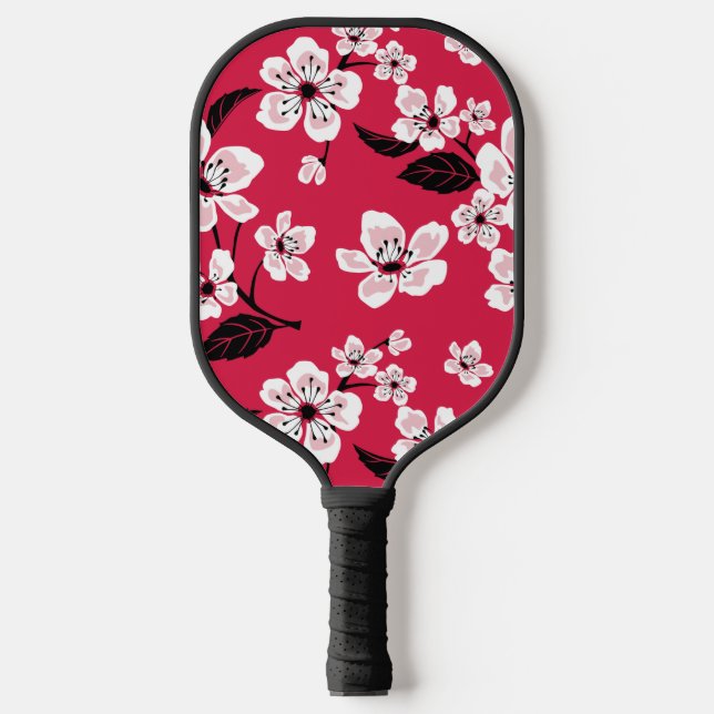 CHERRY BLOSSOM - SAKURA (RED) PICKLEBALL PADDLE (Front)