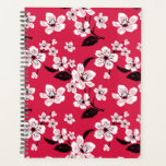 CHERRY BLOSSOM - SAKURA (RED) PLANNER<br><div class="desc">Cherry Blossom - Sakura Pattern in Red. Copyright by Kelly Hironaka,  No. 3 Design</div>