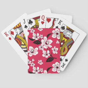 CHERRY BLOSSOM - SAKURA (RED) POKER CARDS