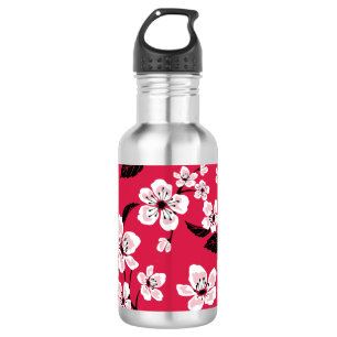 CHERRY BLOSSOM - SAKURA (RED) STAINLESS STEEL WATER BOTTLE