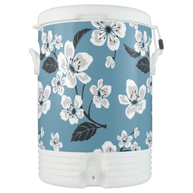 CHERRY BLOSSOM - SAKURA (SMOKY BLUE) BEVERAGE COOLER (Front)