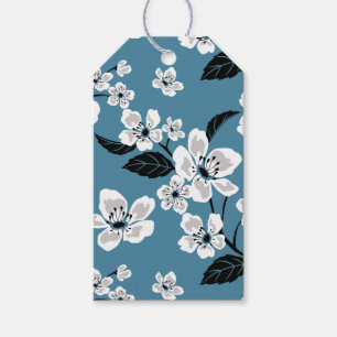 CHERRY BLOSSOM - SAKURA (SMOKY BLUE) GIFT TAGS