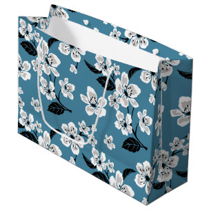 CHERRY BLOSSOM - SAKURA (SMOKY BLUE) LARGE GIFT BAG