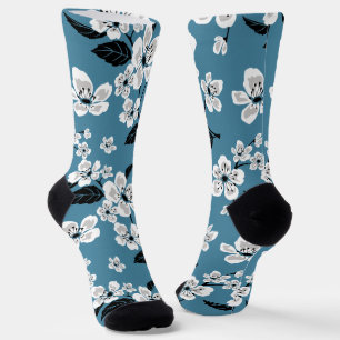 CHERRY BLOSSOM - SAKURA (SMOKY BLUE) SOCKS