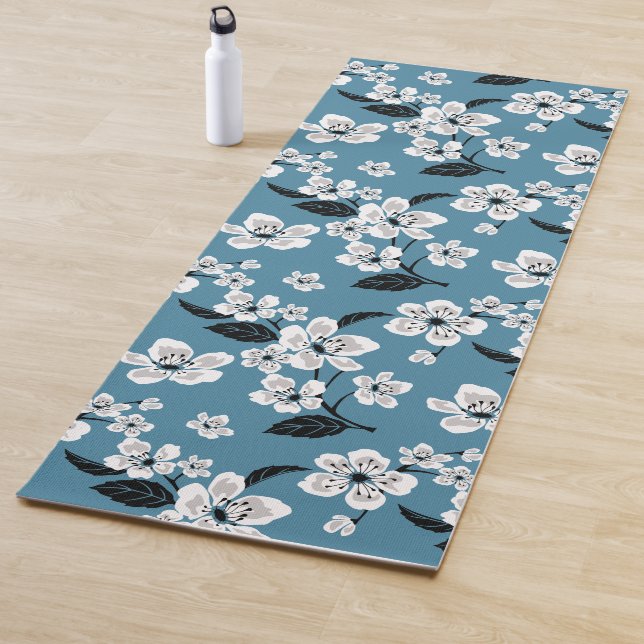 CHERRY BLOSSOM - SAKURA (SMOKY BLUE) YOGA MAT (In Situ)
