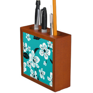 CHERRY BLOSSOM - SAKURA TEAL DESK ORGANIZER