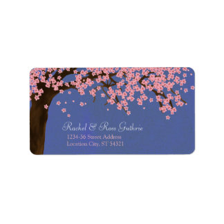 Cherry Blossom / Sakura Watercolor (Night) Address Label