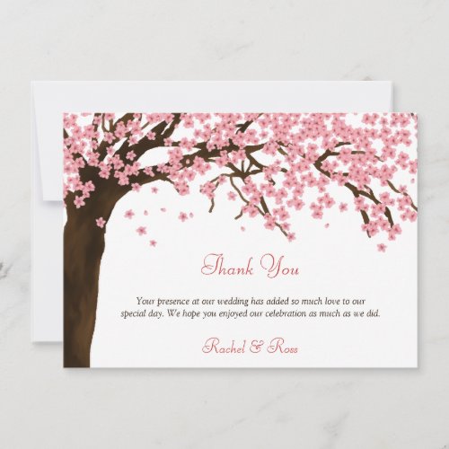 Cherry Blossom / Sakura Watercolor Thank You Custom Invite
