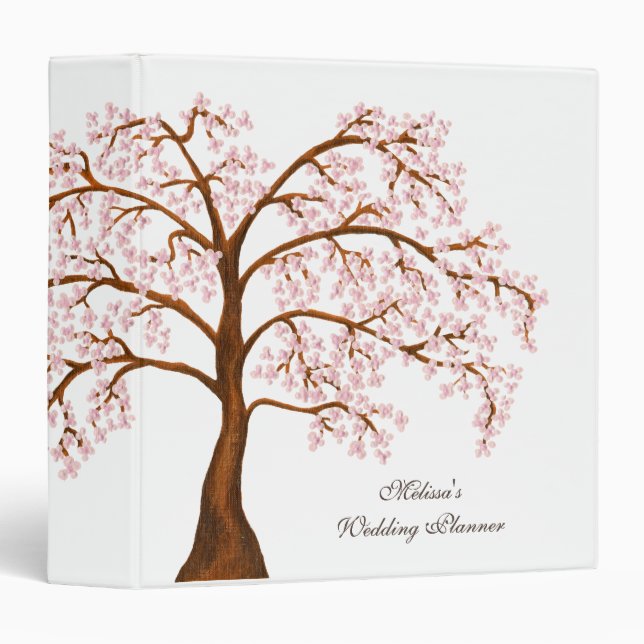 Cherry Blossom Sakura Wedding Planner Binder (Front/Spine)
