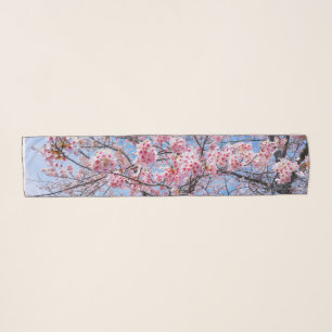 Cherry Blossom Sakuras Oriental Floral Natural Scarf