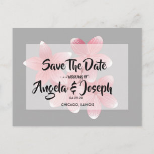 Cherry Blossom Save the Date Announcement Postcard