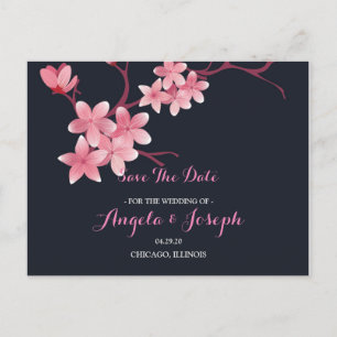 Cherry Blossom Save the Date Card