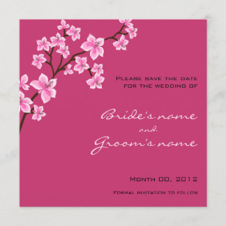 Cherry Blossom Save the Date cards