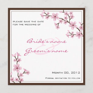 Cherry Blossom Save the Date cards