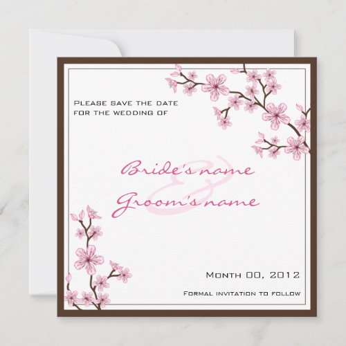 Cherry Blossom Save the Date cards