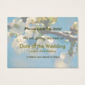 Cherry Blossom • Save the Date Mini Card (Back)