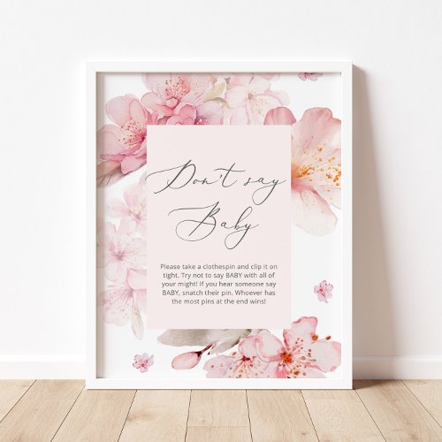 Cherry Blossom script Dont say baby Poster
