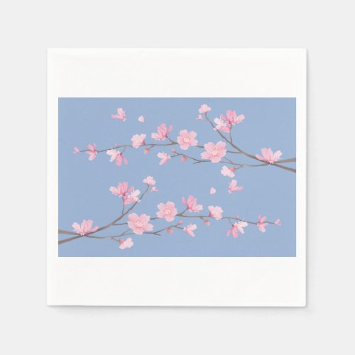 Cherry Blossom _ Serenity Blue Napkins