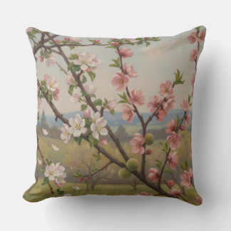 Cherry Blossom Serenity - Botanical Pillow Art